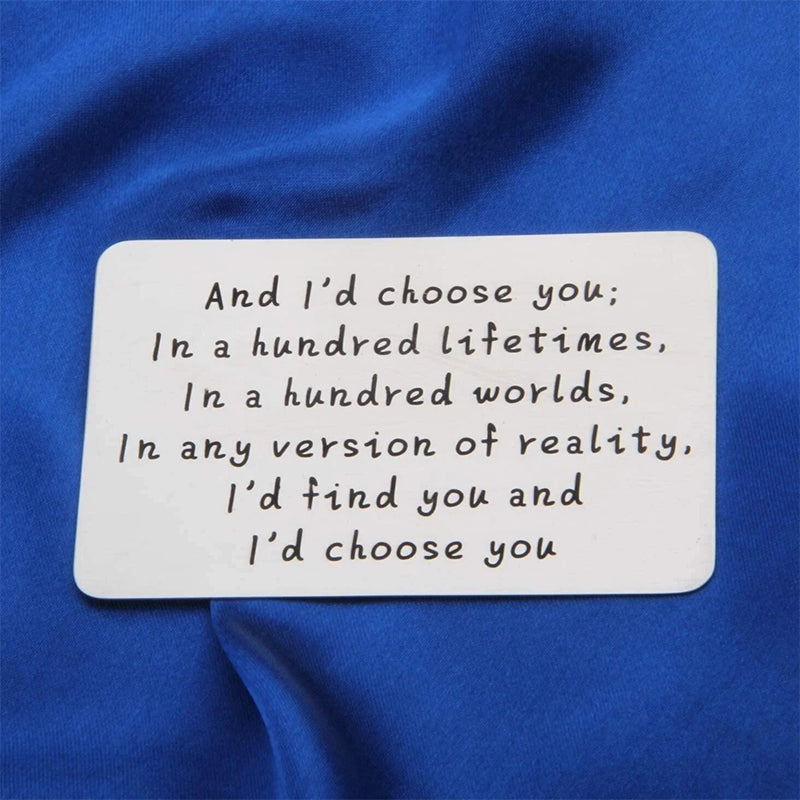 BowLift | Metal Engraved Card - Message of Love