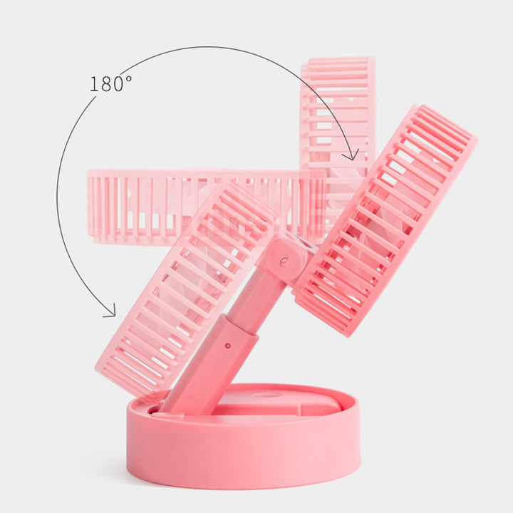 Mini fan with foldable telescopic phone holder | Bowlift