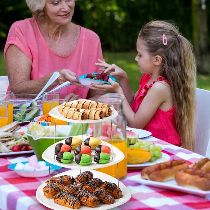 BowLift | Foldable Party Tray, 3-Tier