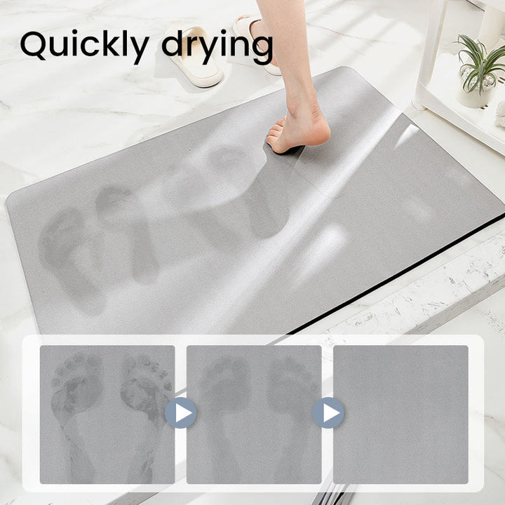 Solid Color Anti-Slip Bath Mat Soft Quick-Dry Washable Shower Mat | Bowlift