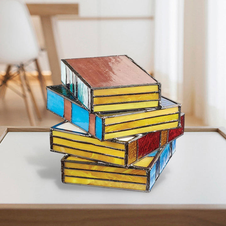 BowLift | Stained Glass Stack Books Lamp