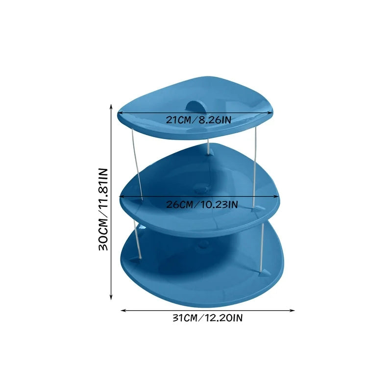 BowLift | Foldable Party Tray, 3-Tier