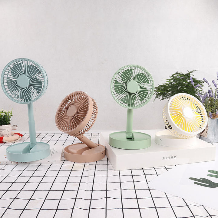 Mini fan with foldable telescopic phone holder | Bowlift