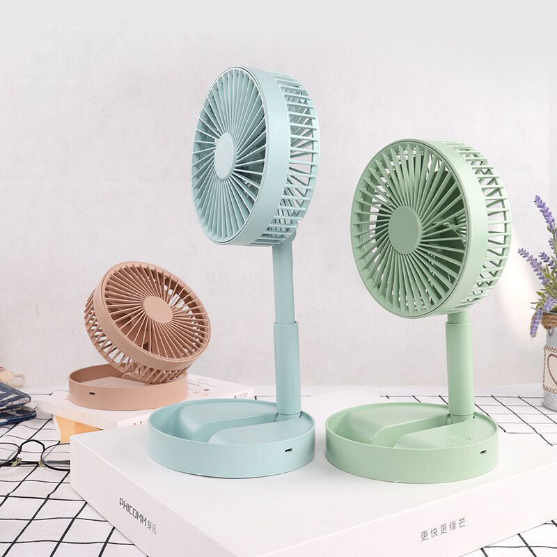 Mini fan with foldable telescopic phone holder | Bowlift
