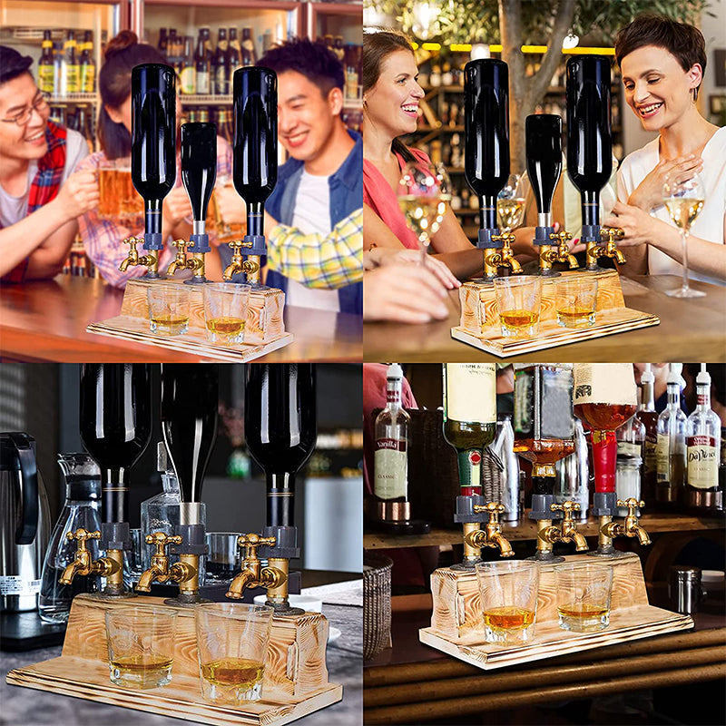 BowLift | Liquor Alcohol Whiskey Wood Dispenser