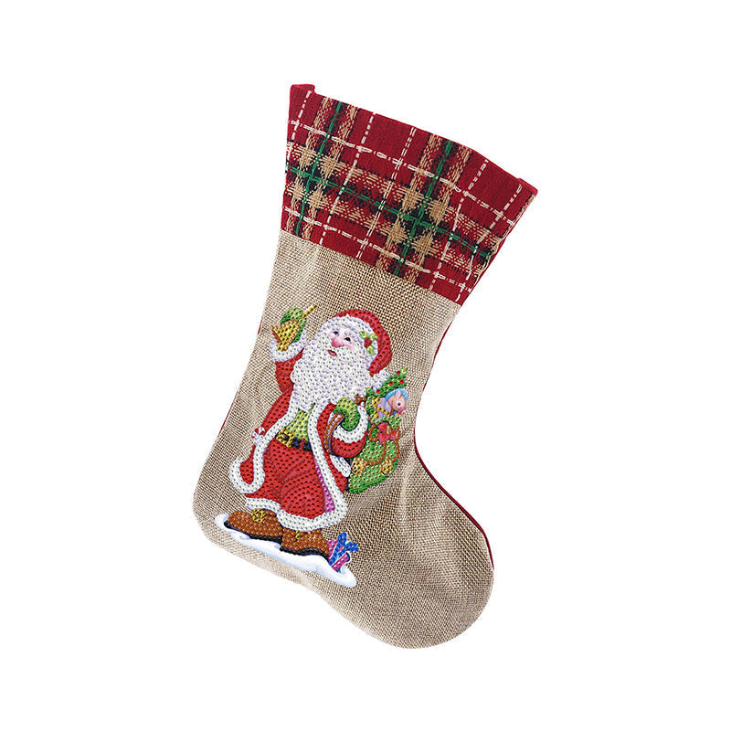 BowLift | 5D Diamond Painting Xmas Rhinestone Socks Embroidery Mosaic Gift Bag