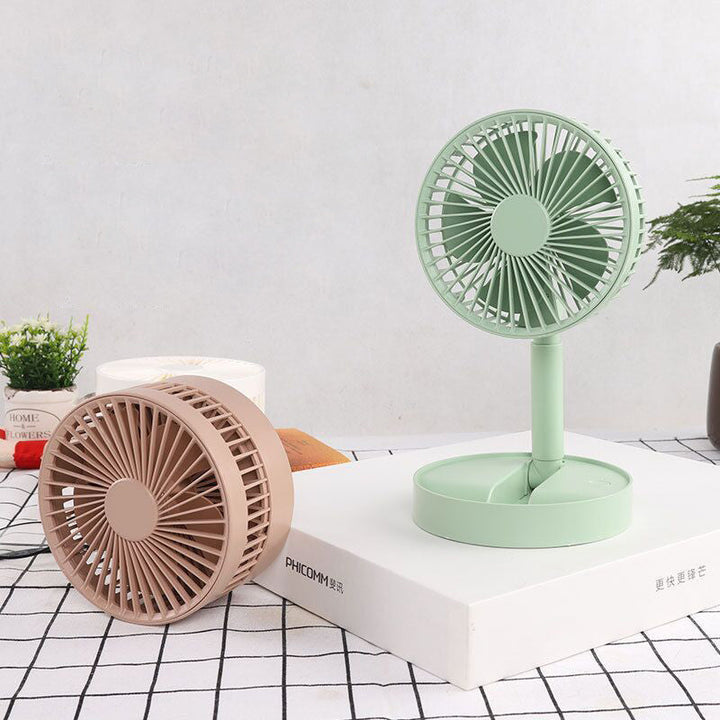 Mini fan with foldable telescopic phone holder | Bowlift