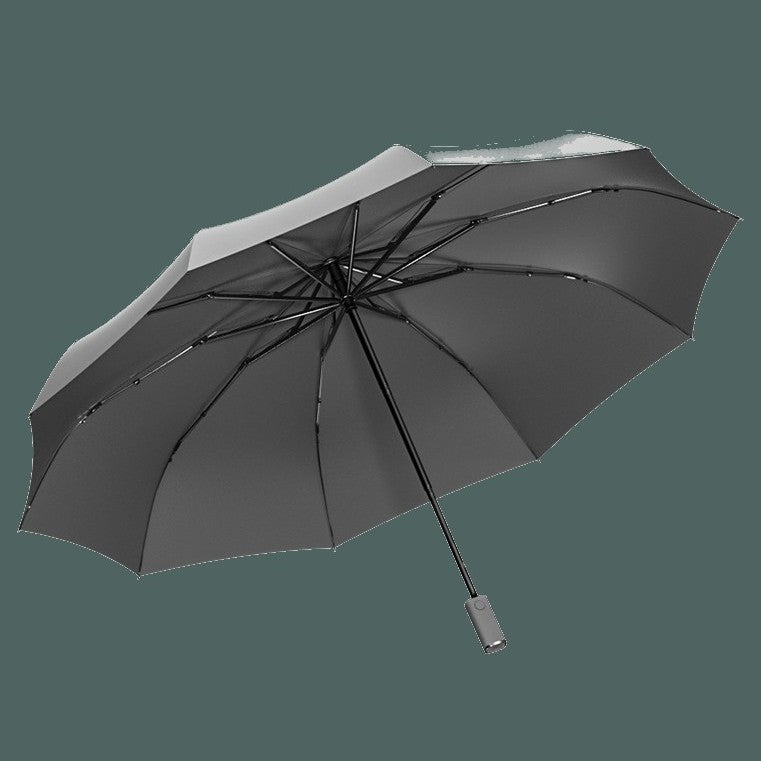 BowLift | Automatic Umbrella, with Built-in LED Lighting, 100-Day Long Standby & 10 Ribs, for Heavy Rain, Night, Outdoor & More
