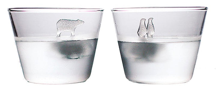 BowLift | Polar Bear and Penguins Silicone Ice Mold 2pcs Set, for Party, Whisky, Cocktail & More