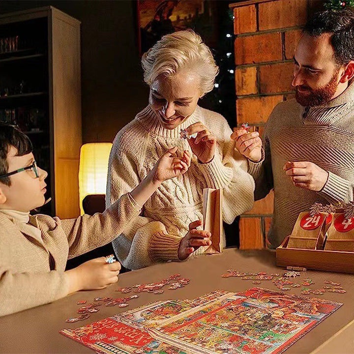 BowLift | 1000PCS Christmas Jigsaw Puzzles Advent Calendar  - Christmas Gift