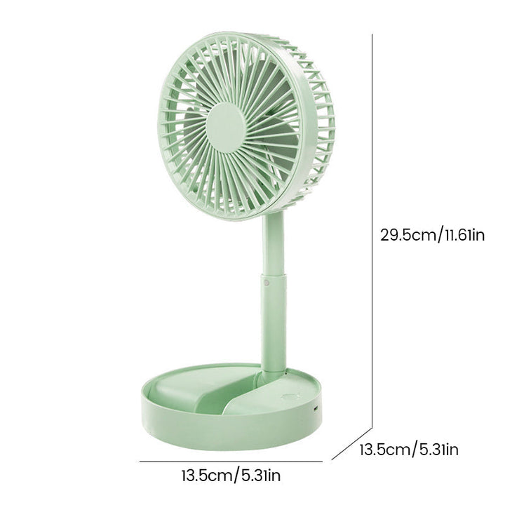 Mini fan with foldable telescopic phone holder | Bowlift
