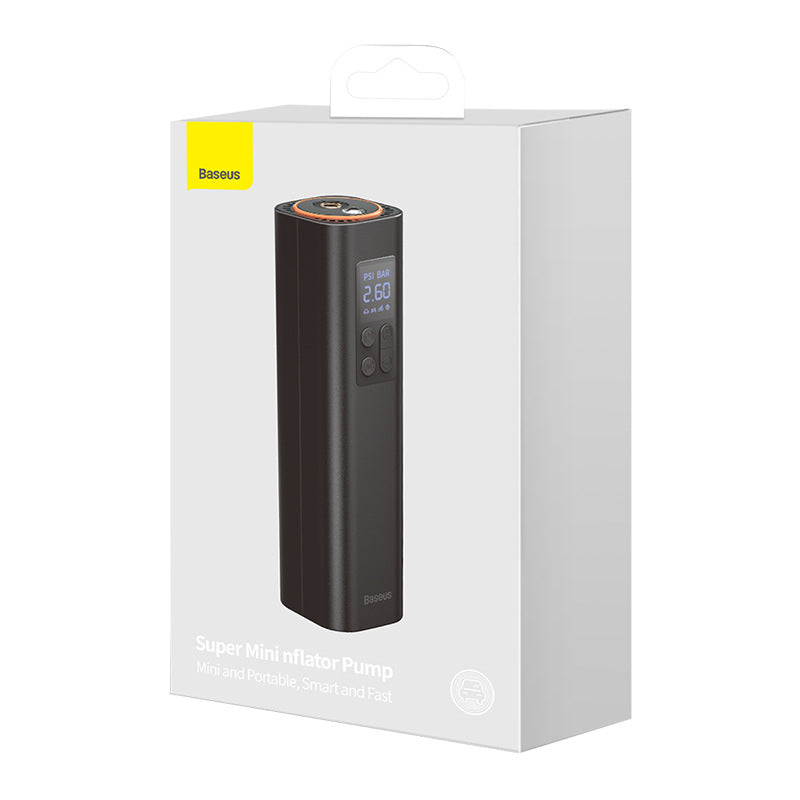 BowLift | Portable Electric Car Air Compressor Inflator Pump, with Digital LCD Pressure Gauge & Flashlight, for Car, Bike, Motorcycle, Balls