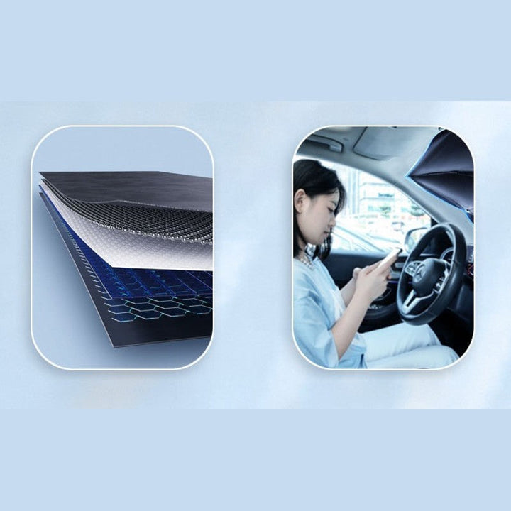 BowLift | Foldable Car Windshield Sun Shade Umbrella, for Sun Protection & Heat Insulation