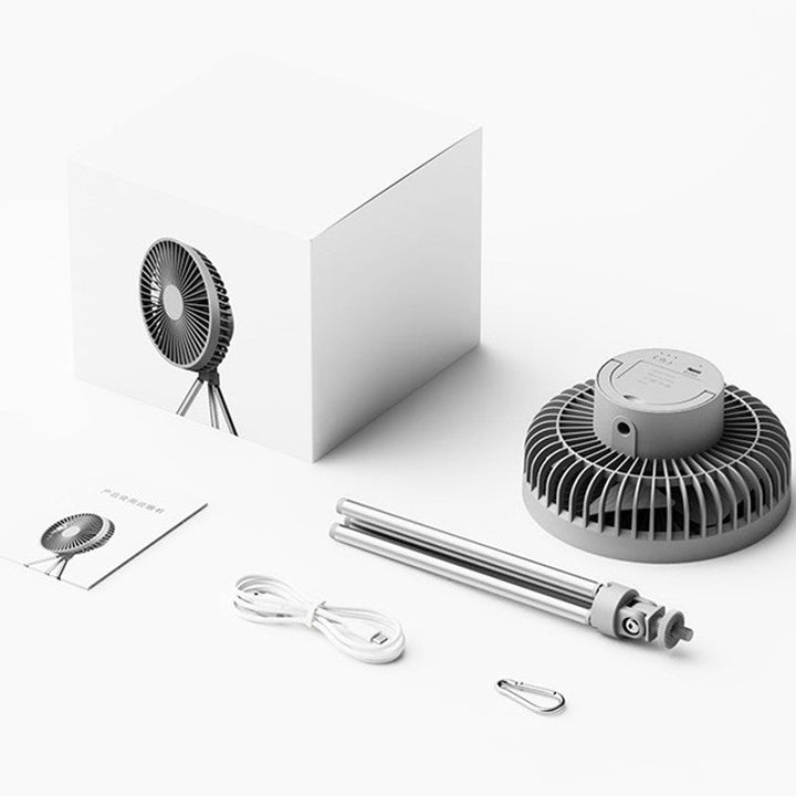 BowLift | Portable Rechargeable Fan with Flexible Tripod & 3 Speed Settings, for Travel, Office, Room, Outdoor