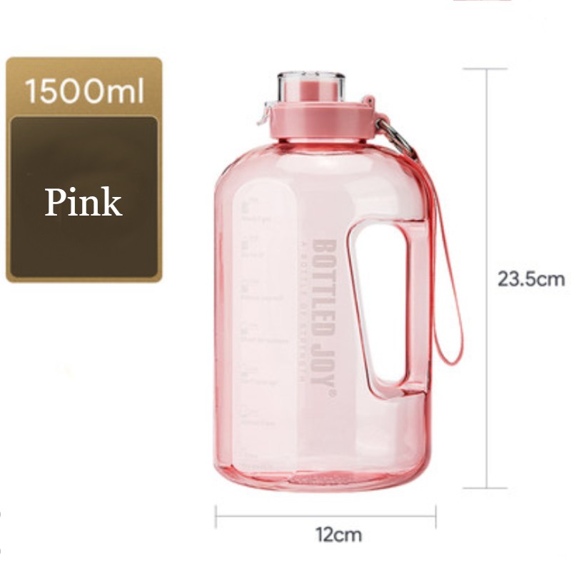 BowLift | 1500ml Large Capacity Water Bottle, with Widemouth, Tritan Material & BPA Free, for Walking, Driving, Exercising & More