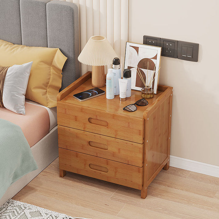 BowLift | HanaCrate Japanese Nightstand | Solid Wood | 1 or 3 Drawers | Minimalist Design for Bedroom