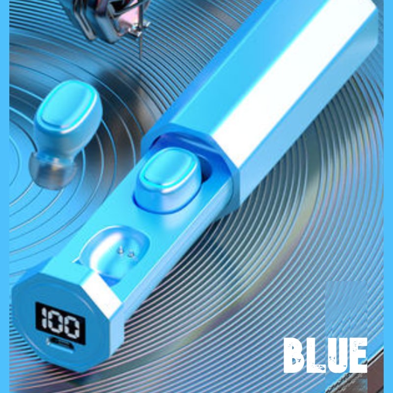 BowLift | Wireless Earphone with Bluetooth 5.0, IPX7 Waterproof, Touch Control, Pull-out Charging Case & LED Battery Display, for Sports, Home & Office