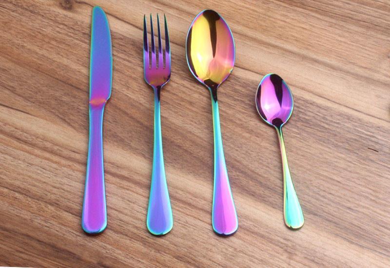 Prismatic Rainbow Cutlery (4 Piece Set) | Bowlift