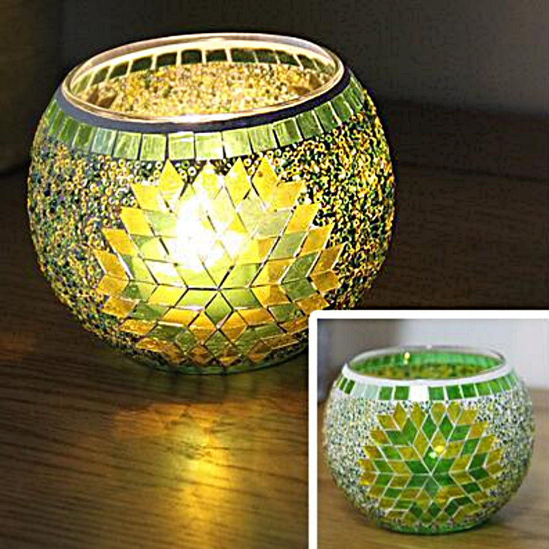 BowLift | European Retro Glass Mosaic Tealight Holder