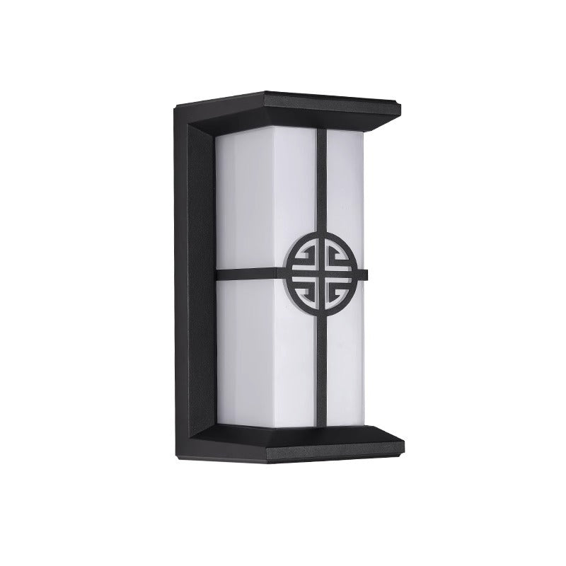 Modern Industrial Cuboid Aluminum Acrylic LED Waterproof Outdoor Wall Sconce Lamp For Outdoor Patio | Bowlift