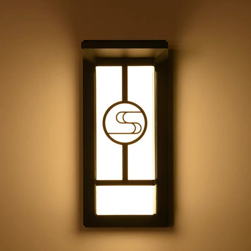 Modern Industrial Cuboid Aluminum Acrylic LED Waterproof Outdoor Wall Sconce Lamp For Outdoor Patio | Bowlift