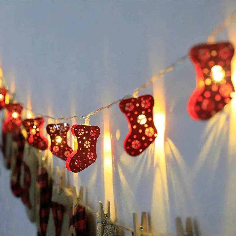 BowLift | Christmas LED Light String Santa Claus Elk Snowman Xmas Ornament String Light Christmas Decorations New Year Navidad Gift