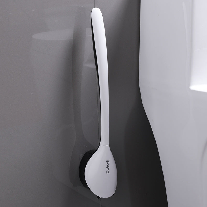 BowLift | Wall Mounted Toilet Brush Set, with Holder, Soft Bristles & No-punch Installation