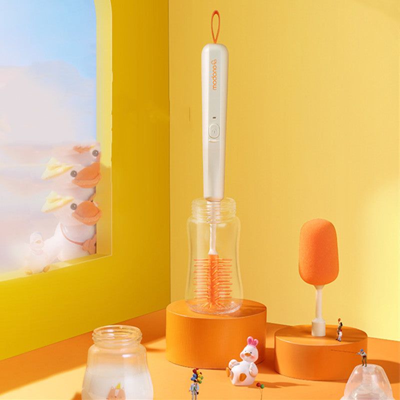 BowLift | 2-in-1 Rechargeable Baby Bottle Brush, with Two Replaceable Heads, Ergonomic Design & Powerful Motor, for Bottle, Cup & More