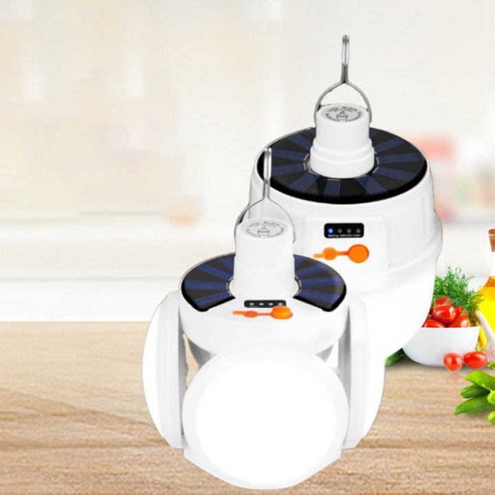 BowLift | Foldable Multi-Functional Solar LED Bulb, with 5 Light Modes, 2400mAh Battery & Wide Range Lighting, for Garden, Power Outage, Camping, Fishing & More (1pc)