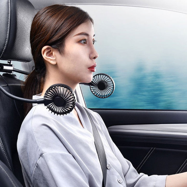 BowLift | Car Headrest Cooling Fan, with 2-Speed, 360¬∞ Rotatable Design & 1.5m USB Cable, for Front & Back Seats