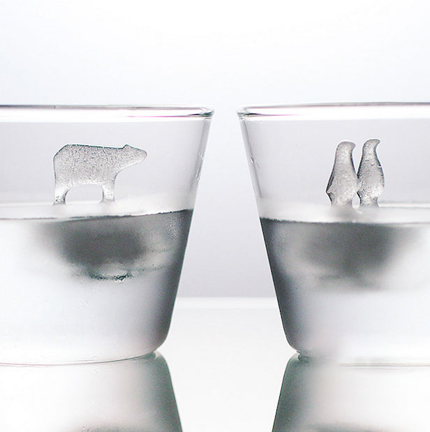 BowLift | Polar Bear and Penguins Silicone Ice Mold 2pcs Set, for Party, Whisky, Cocktail & More