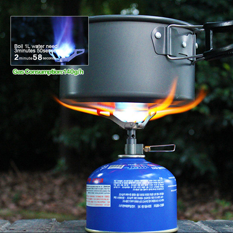 BowLift | Foldable Portable Titanium Alloy Mini Camping Furnace Stove, for Outdoor Cooking & Picnic