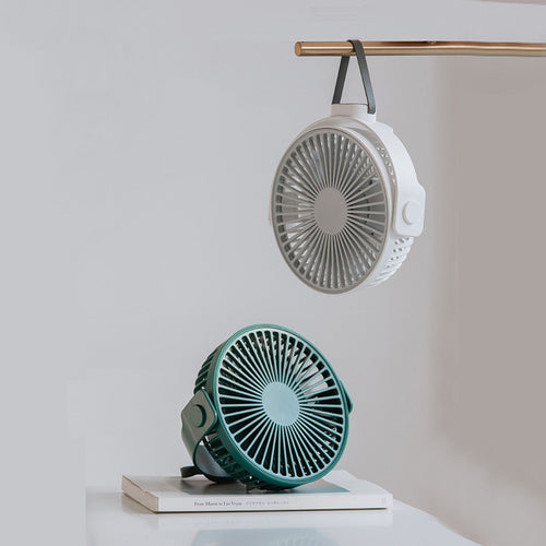 2-in-1 Rechargeable Portable Hanging / Desk Fan, with Night Light, 4 Adjustable Wind Speeds | Bowlift