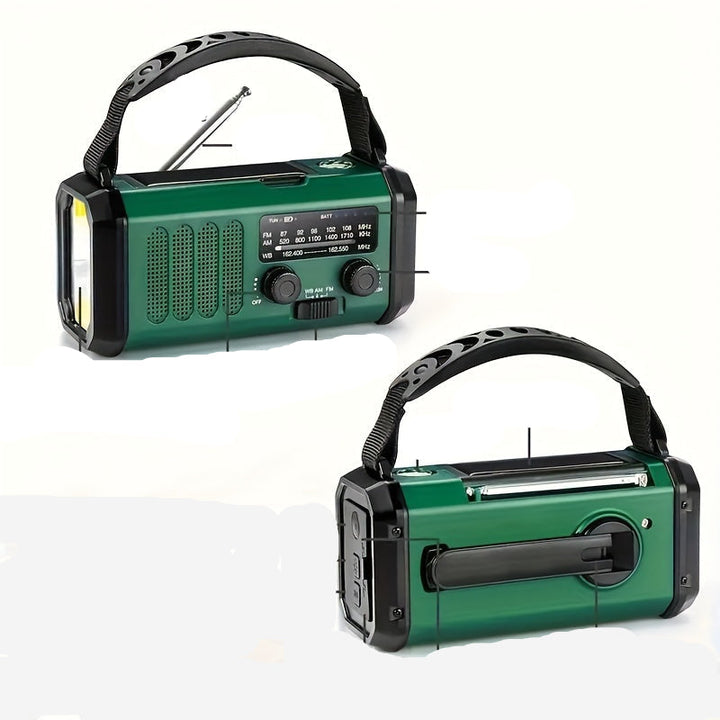 BowLift | Solar Emergency Radio with Power Bank – Hand Crank & LED Torch for Camping and Outdoor Use
