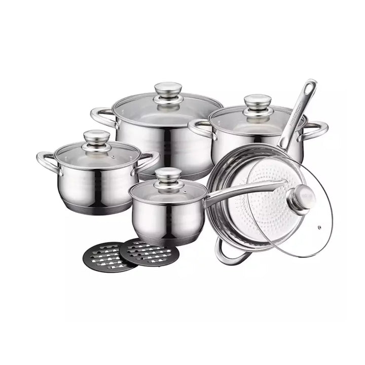 Royalty Line Cookware Set made of Stainless Steel (12 Pieces) | Bowlift