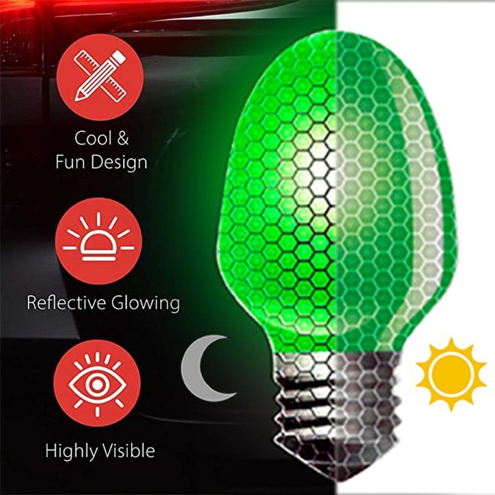 BowLift | Christmas Magnet Decor | Reflective Light Bulb Magnets | For Car, Refrigerator & Metal Surfaces