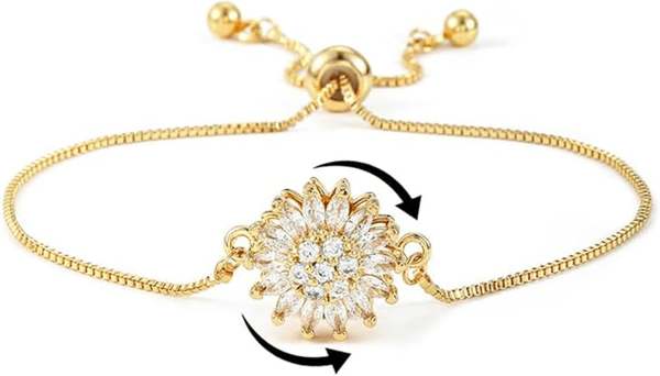 BowLift | Sunflower Mood Bracelet | Color-Changing Stone | Symbol of Joy & Daily Positivity