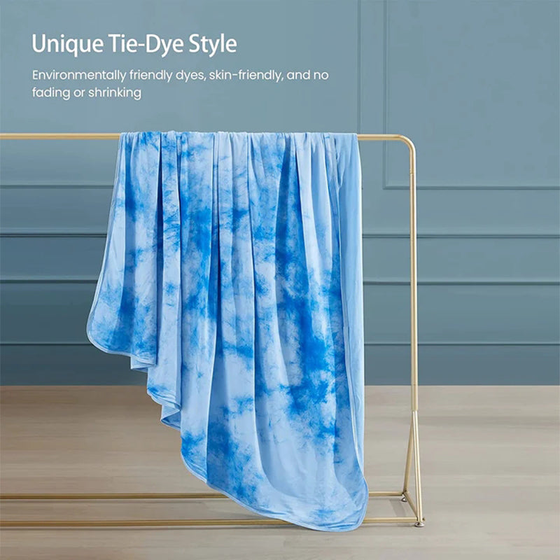 Tie-Dye Cooling Blanket – Q-Max > 0.5, Double-Sided & Stylish Color Blue | Bowlift