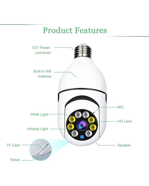 BowLift | Wireless Wifi Bulb Camera Security Camera