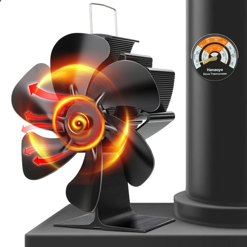 BowLift | ThermoBreeze | Heat Powered Stove Fan – Silent Operation, No Electricity, Efficient Heat Distribution