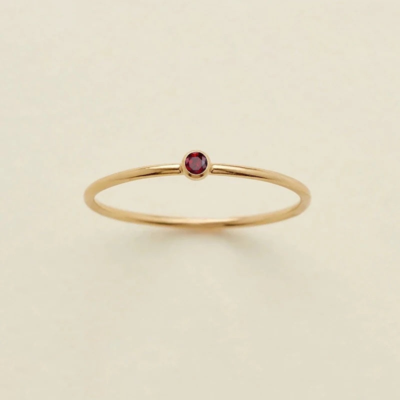 BowLift | Dainty Birthstone Ring