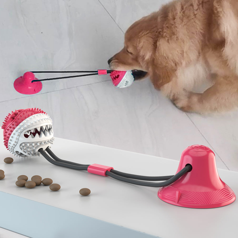 Rope Suction Tug Toy – Food-Dispensing Chew Ball for Dogs (Type A)