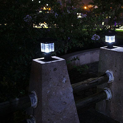 Modern Simplicity Solar Square Pillar LED Outdoor Lawn Landscape For Garden | Bowlift