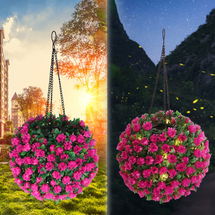 Contemporary Creative Waterproof Solar Flower Globe Plastic LED Outdoor Light For Garden | Bowlift