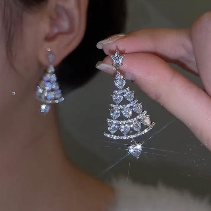 BowLift | Christmas tree earrings (One pair)