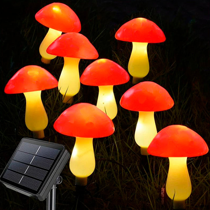 Solar LED Lamp - 3 pieces - mushrooms | Bowlift
