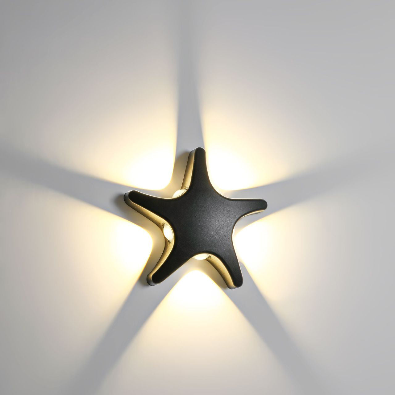 BowLift | Contemporary Simplicity Aluminum Starfish Design LED Waterproof Wall Lantern Lamp for Outdoor Terrace