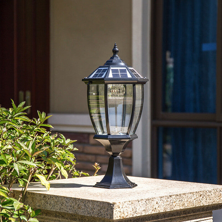 Outdoor Solar Waterproof Aluminum Glass 1-Light Lawn Landscape Light | Bowlift
