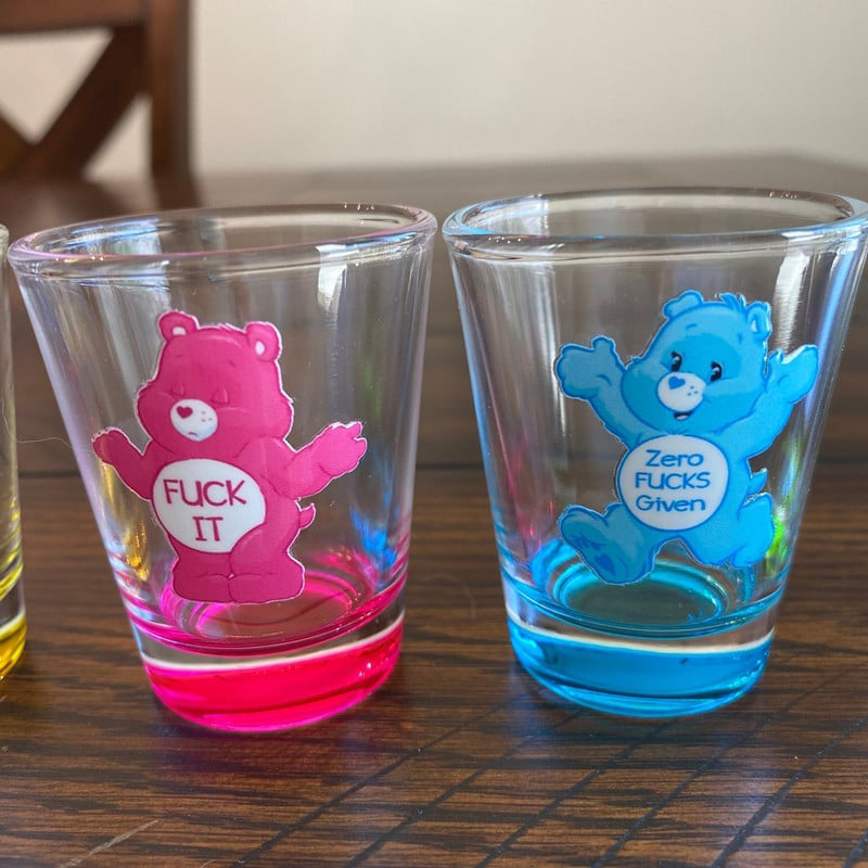 Swear Bears Shot Glasses Set, 6 Pieces | Bowlift