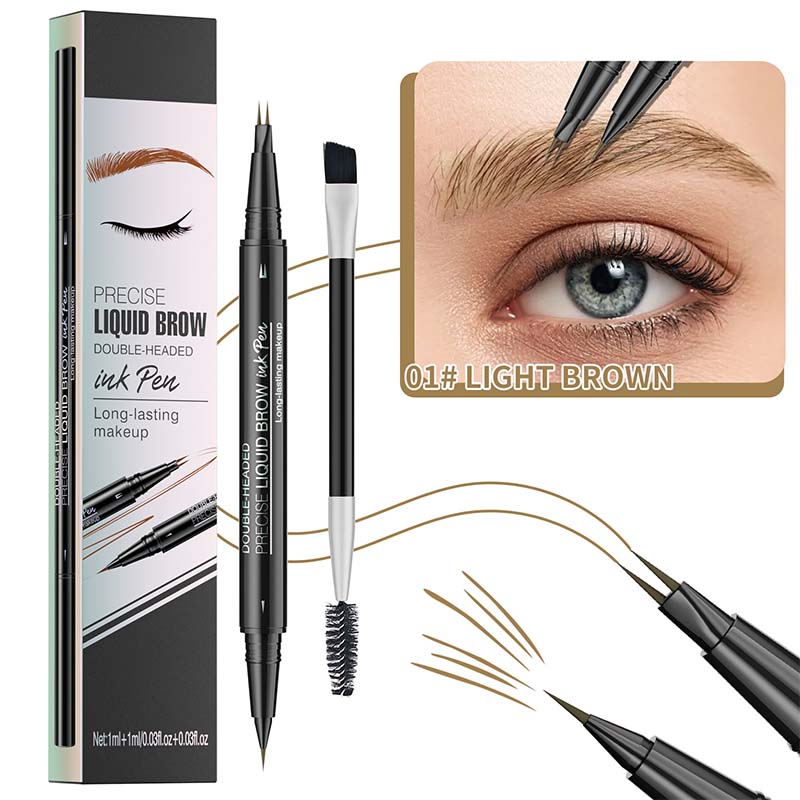 BowLift | 2-in-1 Dual-Ended Eyebrow Pencil with Micro-Fork Tip Applicator and Precise Brush Tip